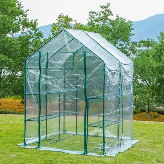 Serre de jardin Étanche Transparent PVC Cover Plant House Outdoor Walk-in Greenhouse
