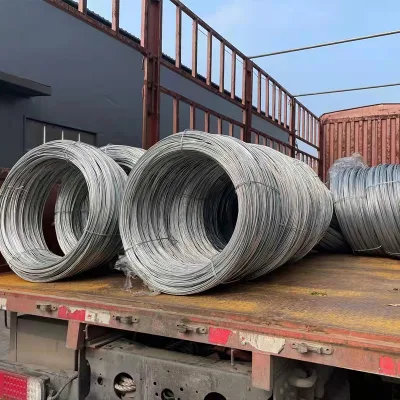 Fil d'acier galvanisé par câble enduit de zinc plongé à chaud pour l'emballage de bâtiment de fabrication